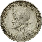 Coin, Panama, 1/10 Balboa, 1962, EF(40-45), Silver, KM:10.2