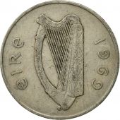 Coin, IRELAND REPUBLIC, 10 Pence, 1969, VF(30-35), Copper-nickel, KM:23