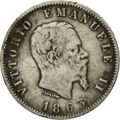 Coin, Italy, Vittorio Emanuele II, Lira, 1863, Torino, VF(20-25), Silver