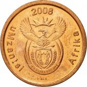 Coin, South Africa, 5 Cents, 2008, Pretoria, AU(55-58), Copper Plated Steel