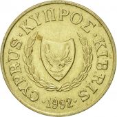 Monnaie, Chypre, 5 Cents, 1992, TB+, Nickel-brass, KM:55.3
