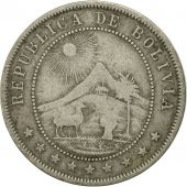 Coin, Bolivia, 10 Centavos, 1895, VF(20-25), Copper-nickel, KM:174.2
