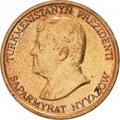 Coin, Turkmanistan, Tenge, 1993, EF(40-45), Copper Plated Steel, KM:1