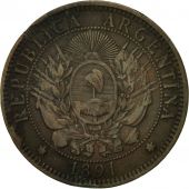Monnaie, Argentine, 2 Centavos, 1891, TB+, Bronze, KM:33
