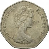 Monnaie, Grande-Bretagne, Elizabeth II, 50 New Pence, 1969, TB, Copper-nickel