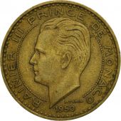 Coin, Monaco, Rainier III, 20 Francs, Vingt, 1950, VF(30-35), Aluminum-Bronze