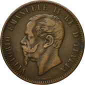 Monnaie, Italie, Vittorio Emanuele II, 10 Centesimi, 1866, Naples, TTB, Cuivre