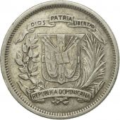 Monnaie, Dominican Republic, 25 Centavos, 1944, TTB, Argent, KM:20
