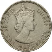 Coin, Mauritius, Elizabeth II, 1/4 Rupee, 1960, EF(40-45), Copper-nickel, KM:36