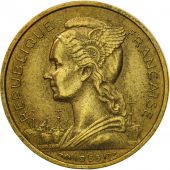 Coin, Runion, 10 Francs, 1955, VF(20-25), Aluminum-Bronze, KM:10