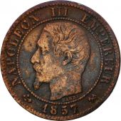 Monnaie, France, Napoleon III, Napolon III, Centime, 1857, Rouen, TB+, Bronze