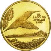 Guatemala, Quetzal, 1995, Tower, SPL, Gilt Alloy, KM:1b.2