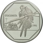 Guatemala, 50 Quetzales, 1995, Tower, MS(63), Aluminum, KM:3d.2