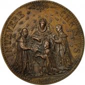 France, Medal, Henri III , lOrdre du Saint Esprit, 1579, AU(55-58), Bronze