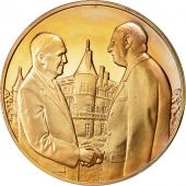 France, Medal, Hommage au Gnral de Gaulle, Eisenhower, Tschudin, SPL, Bronze
