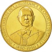 France, Medal, 100me Anniversaire de la Naissance de Charles de Gaulle, 1990