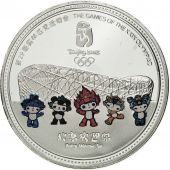 China, Medal, Jeux Olympiques de Pkin, 2008, MS(65-70), Copper Plated Silver