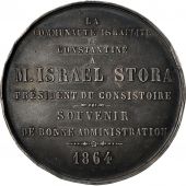 Algeria, Medal, Consistoire Israélite de Constantine, 1864, AU(50-53), Silver