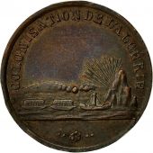 Algeria, Mdaille, Colonisation de lAlgrie, 1848, TTB+, Cuivre