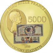 France, Mdaille, Les Anciens Francs, billet de 5000 Francs Victoire, SPL+