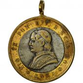 Vatican, Medal, Pie IX, Jubil, Rome, 1877, EF(40-45), Copper Gilt