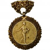 France, Prvoyance Sociale, Medal, Very Good Quality, Lenoir, Vermeil, 32
