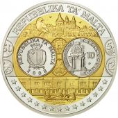 Malta, Medal, LEurope, Auberge de Castille, 2008, MS(64), Silver