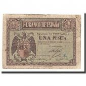 Spain, 1 Peseta, 1938, KM:107a, 1938-02-28, VG(8-10)