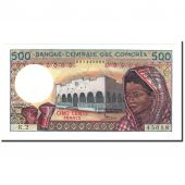 Comoros, 500 Francs, 1984-1986, 1986, KM:10a, UNC(65-70)