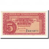 Tchcoslovaquie, 5 Korun, 1945, KM:59a, SPL+