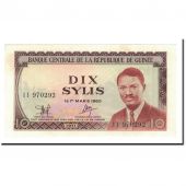 Guinea, 10 Sylis, 1971, 1971-03-01, KM:16, UNC(64)