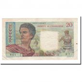 Tahiti, 20 Francs, 1951-1963, KM:21a, AU(50-53)