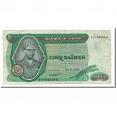Banknote, Zaire, 5 Zares, 1974-77, 1977-11-24, KM:21b, VF(20-25)
