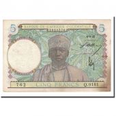 Billet, French West Africa, 5 Francs, 1942, 1942-05-06, KM:25, TTB+