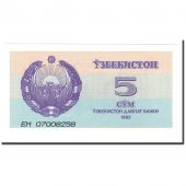 Banknote, Uzbekistan, 5 Sum, 1992 (1993), KM:63a, UNC(64)