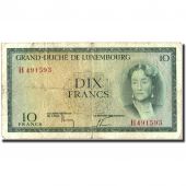 Luxembourg, 10 Francs, Undated (1954), KM:48a, TB