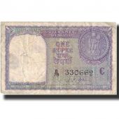 Billet, Inde, 1 Rupee, 1957, 1957, KM:75c, B