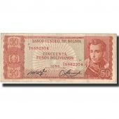 Billet, Bolivie, 50 Pesos Bolivianos, 1962, 1962-07-13, KM:156a, TTB