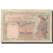 Billet, Tunisie, 50 Francs, 1938-45, KM:12a, TB