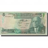 Billet, Tunisie, 5 Dinars, 1972, 1972-08-03, KM:68a, TB+