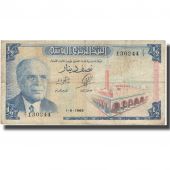 Banknote, Tunisia, 1/2 Dinar, 1965, 1965-06-01, KM:62a, VF(20-25)