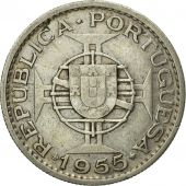 Coin, Angola, 10 Escudos, 1955, EF(40-45), Silver, KM:73