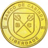 Coin, CABINDA, 5 Centavos, 2001, MS(63), Brass, KM:2