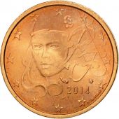 France, 2 Euro Cent, 2014, MS(65-70), Copper Plated Steel