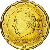 Belgium, 20 Euro Cent, 2011, MS(65-70), Brass, KM:278
