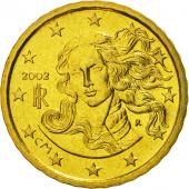 Italie, 10 Euro Cent, 2002, FDC, Laiton, KM:213