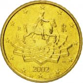 Italy, 50 Euro Cent, 2002, MS(65-70), Brass, KM:215