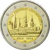 Latvia, 2 Euro, Riga, 2014, SPL, Bi-Metallic, KM:157