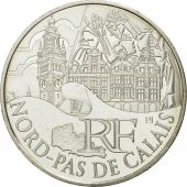 France, 10 Euro, Nord-Pas de Calais, 2011, MS(63), Silver, KM:1745