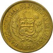 Coin, Peru, 5 Soles, 1978, EF(40-45), Brass, KM:271
